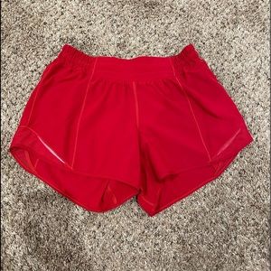 Red Lululemon Shorts New